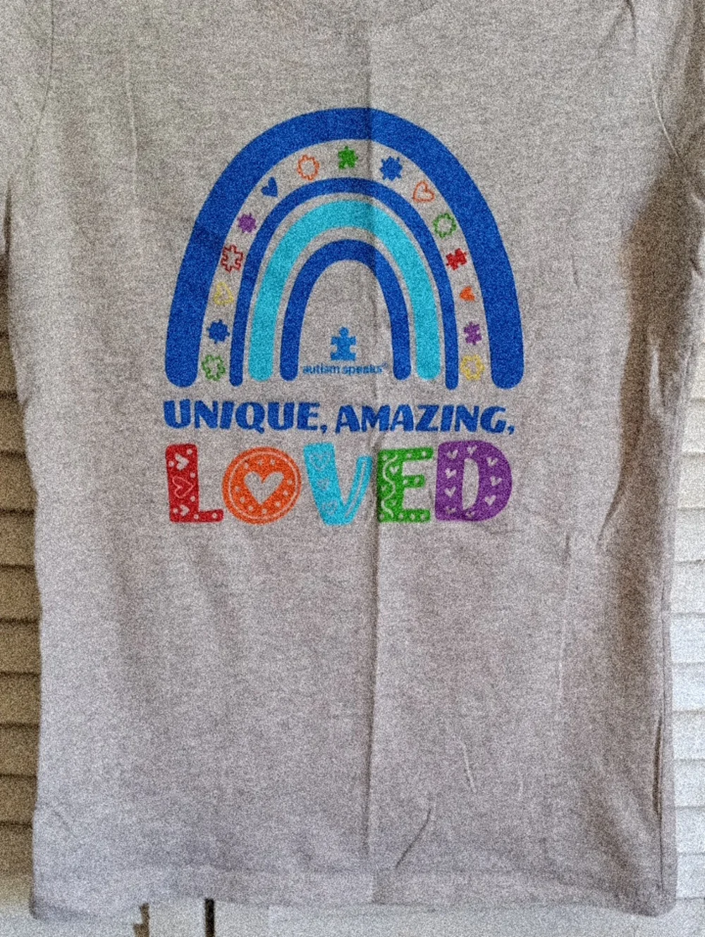 Gray Kids Short-Sleeve Tee - Unique Amazing Loved Rainbow